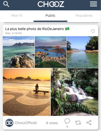 Chooz application sondages photos vacances