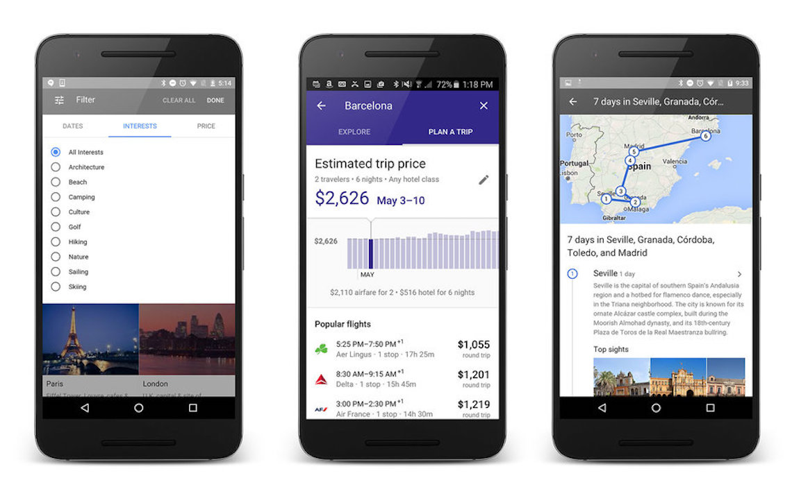 google destinations