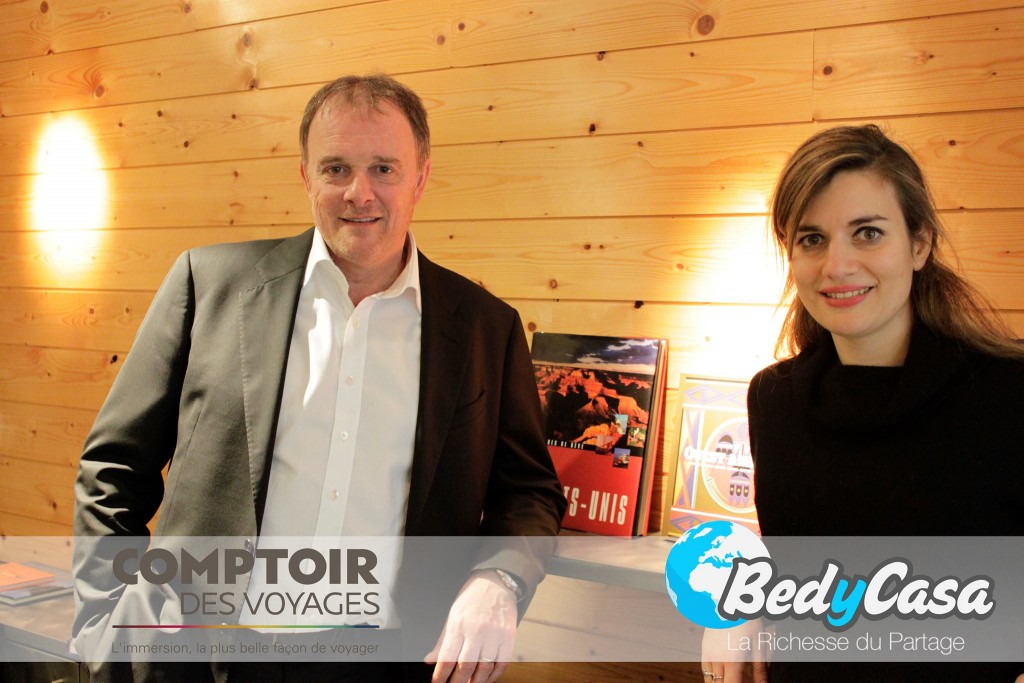 Magali Boisseau, fondatrice de Bedycasa, avec Alain Capestan, DG de Comptoir des Voyages.