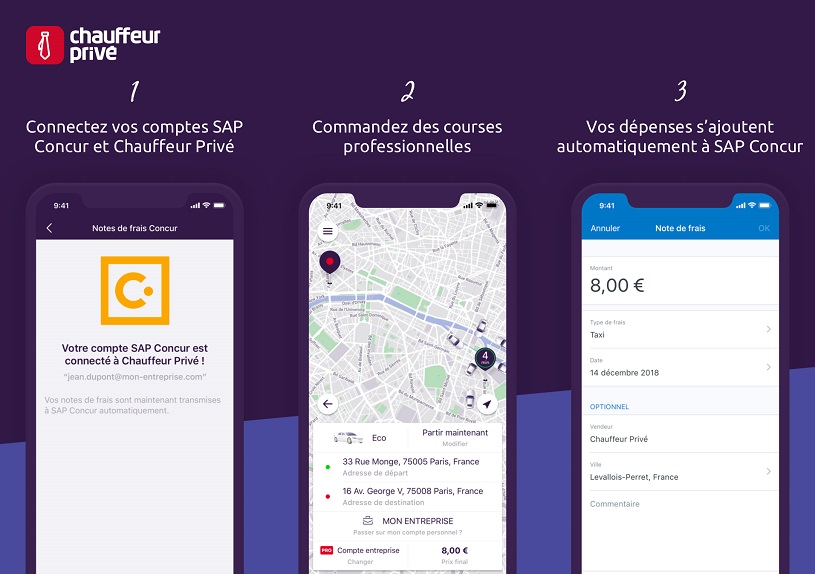 Chauffeur Privé Business intègre la solution SAP Concur Chauffeur Privé Business intègre la solution SAP Concur
