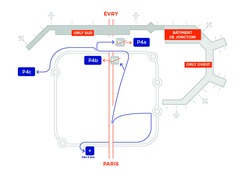 Paris Orly&nbsp;: les parkings ont changé de nom