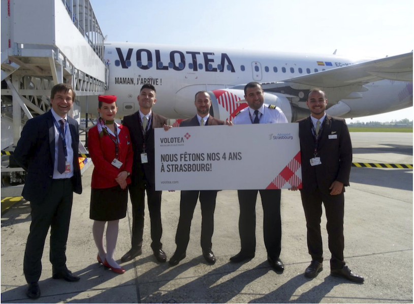 Volotea célèbre les 4 ans de sa base strasbourgeoise