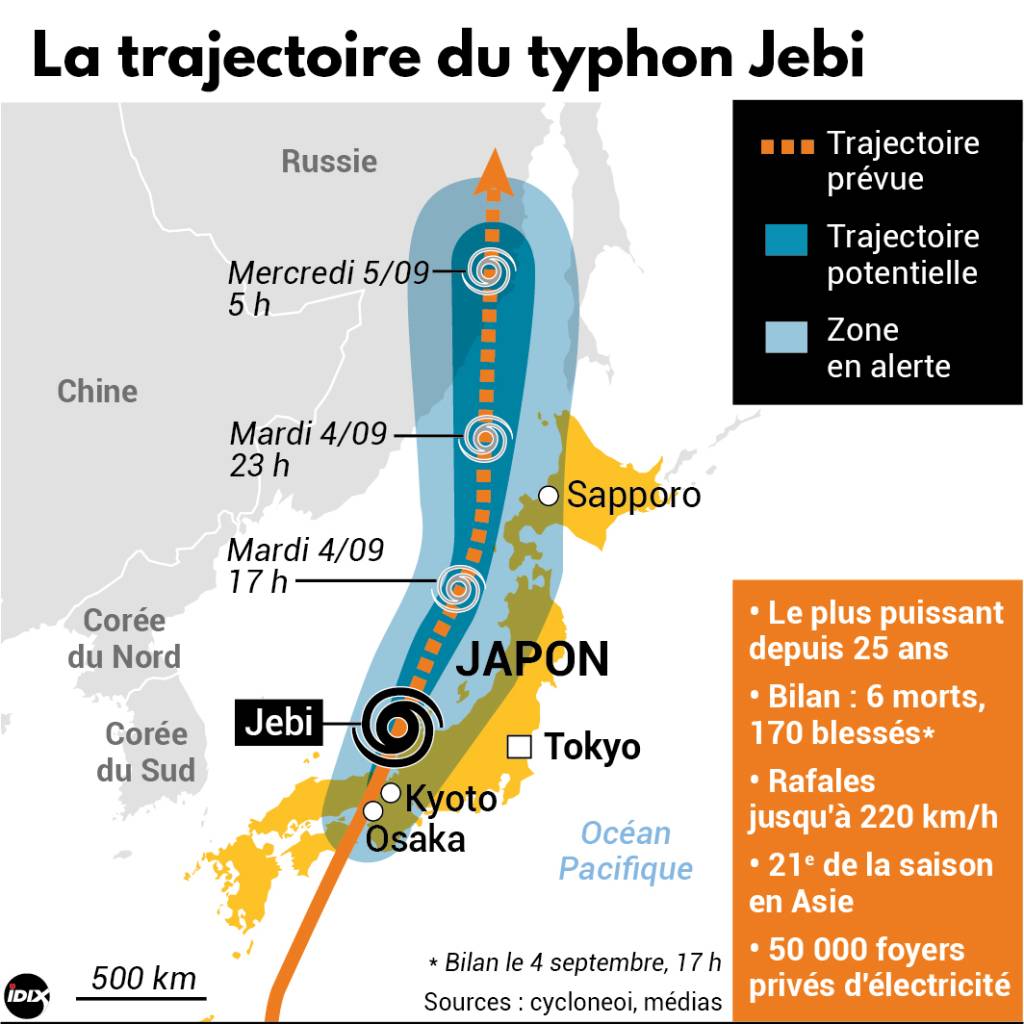 Japon : l'aéroport d'Osaka reste fermé ce mercredi 6 septembre Japon : l'aéroport d'Osaka reste fermé ce mercredi 6 septembre