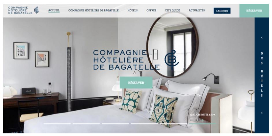 Un nouveau site internet pour la Compagnie hôtelière de Bagatelle Un nouveau site internet pour la Compagnie hôtelière de Bagatelle