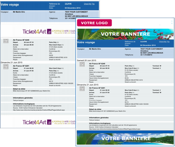 Amadeus permet de personnaliser les documents de voyage