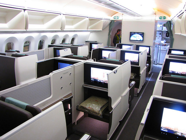 Le vol en business class entre Oman et Paris