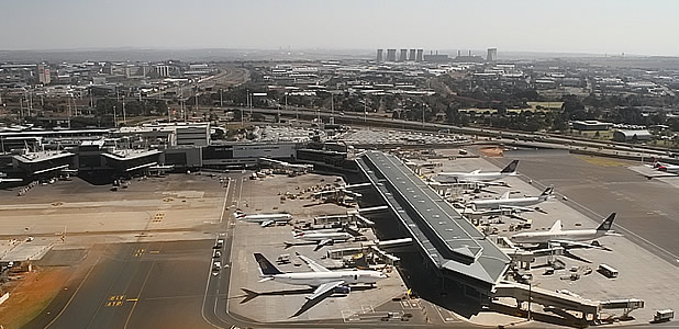 Une purge sur l’aéroport international de Johannesburg Une purge sur l’aéroport international de Johannesburg
