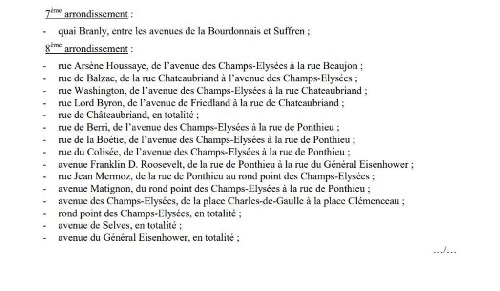 Paris limite la circulation et le stationnement pour le jour de l'an Paris limite la circulation et le stationnement pour le jour de l'an