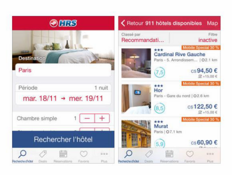 HRS améliore son appli pour les voyageurs d'affaires HRS améliore son appli pour les voyageurs d'affaires