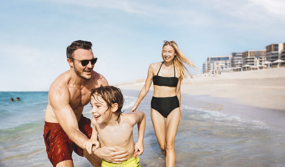 Family at Soul Beach, Mamsha Al Saadiyat
